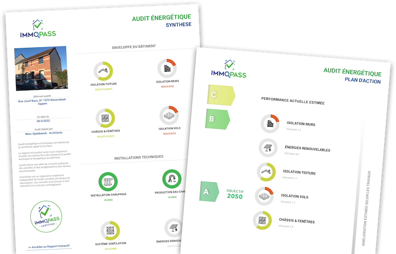Certificat energie habitations unifamiliales
