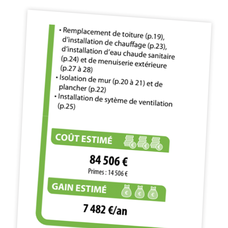 Audit Logement ImmoPass - Budget primes et gain